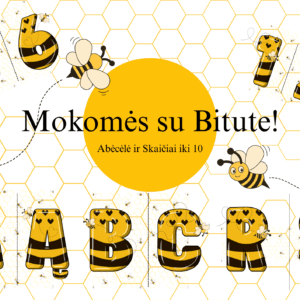 Kortelės „Mokomės su bitute”