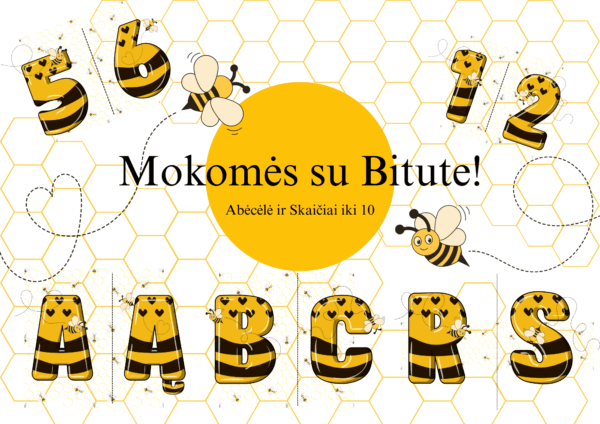Kortelės „Mokomės su bitute”