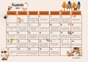 „Rudens nuotykių kalendorius vaikams”