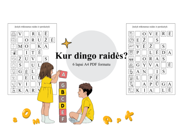 „Kur dingo raidės?”